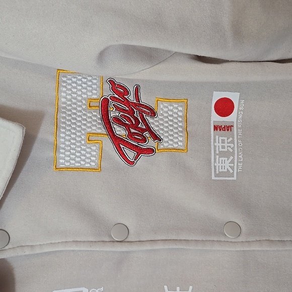 REGSTR Fearless Tokyo Warrior Beige Jacket Snapfront Medium - Picture 4 of 12